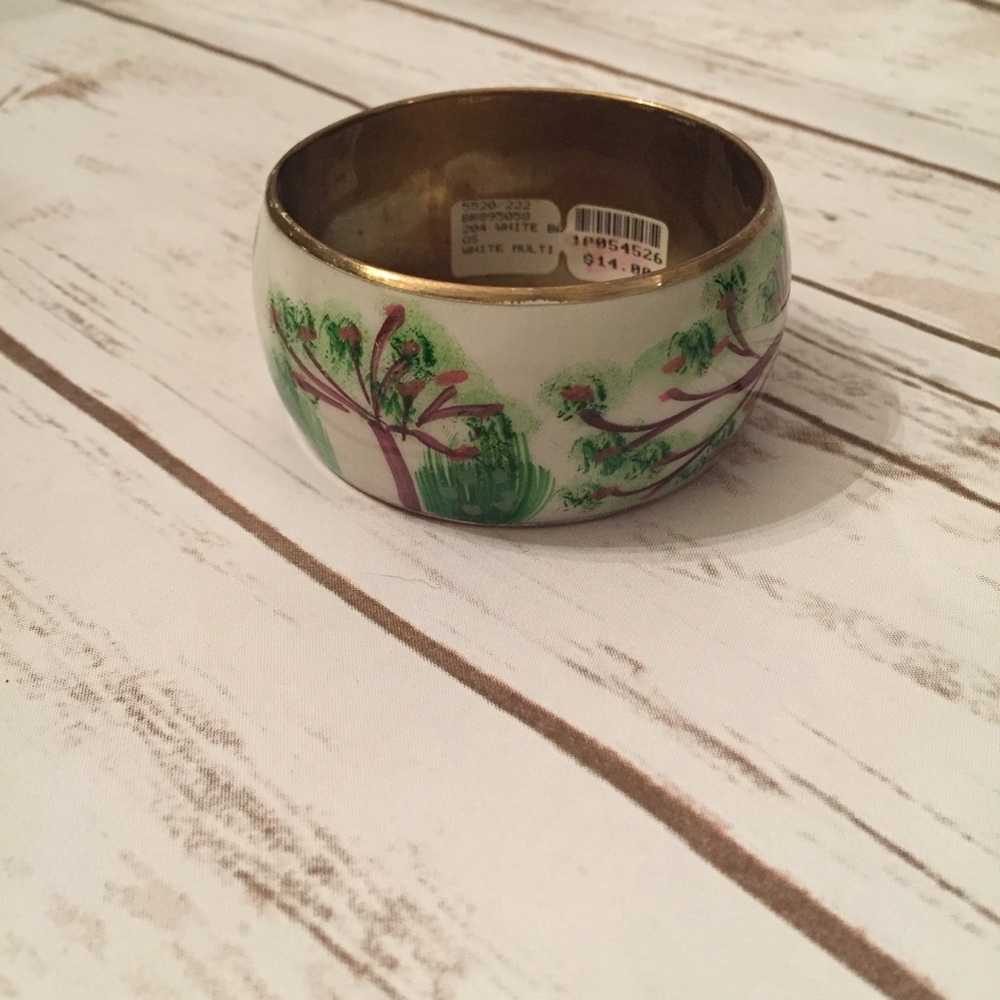 Wide metal bracelet